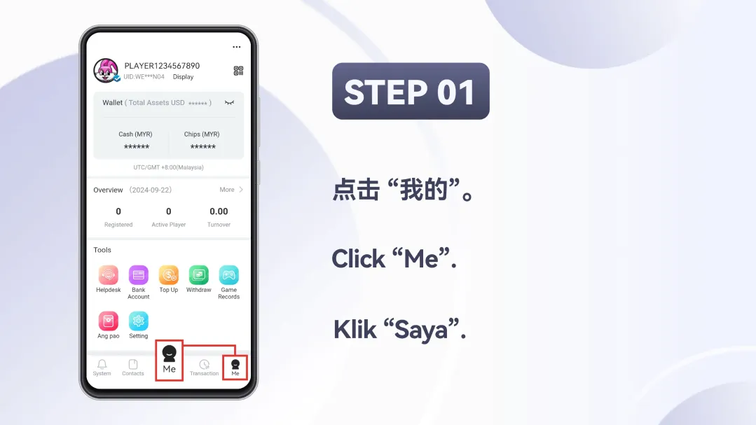 Winbox Winpay Top-Up Tutorial Step 1 – Click Me section
