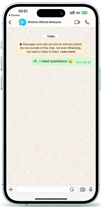 Winbox Customer Service live chat on WhatsApp for direct support and assistance.
