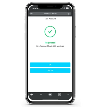 Winbox Register Step 5 – Successful account registration